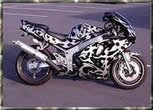 shipped a crazy painted sport bike